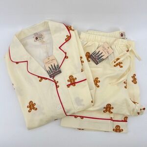Kiel James Patrick KJP Gingerbread Dreams Pajama Set Med NWT Cozy Cabin Flannel